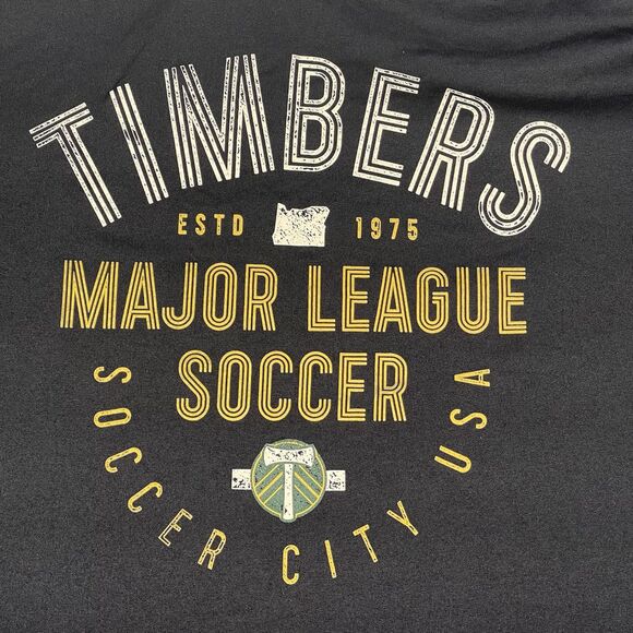 Portland Timbers Shirt Womens Medium Black 2024 Pregame Tee Back Graphic Classic - Picture 6 of 12